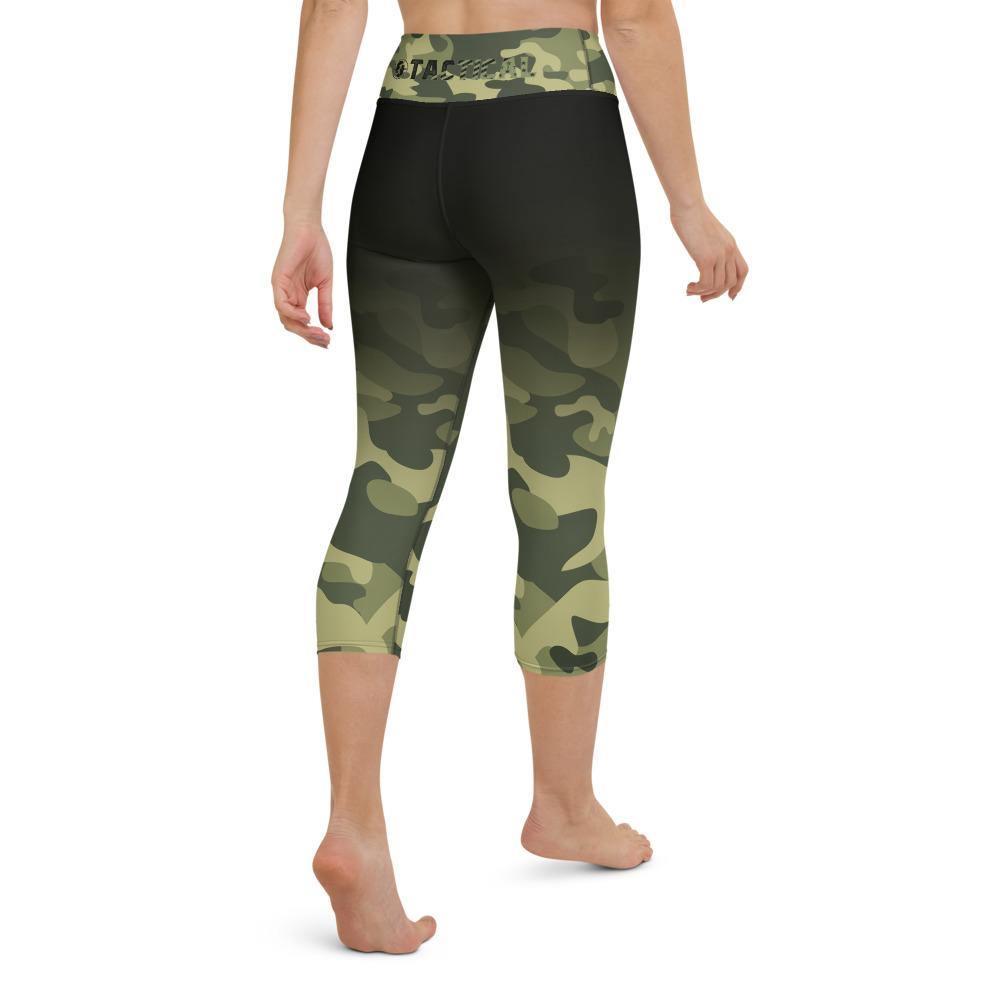 Fire Fit Designs Camo Capri Pants for Women Tummy Control Leggings High Waisted Booty Leggings Yoga Capri Leggings