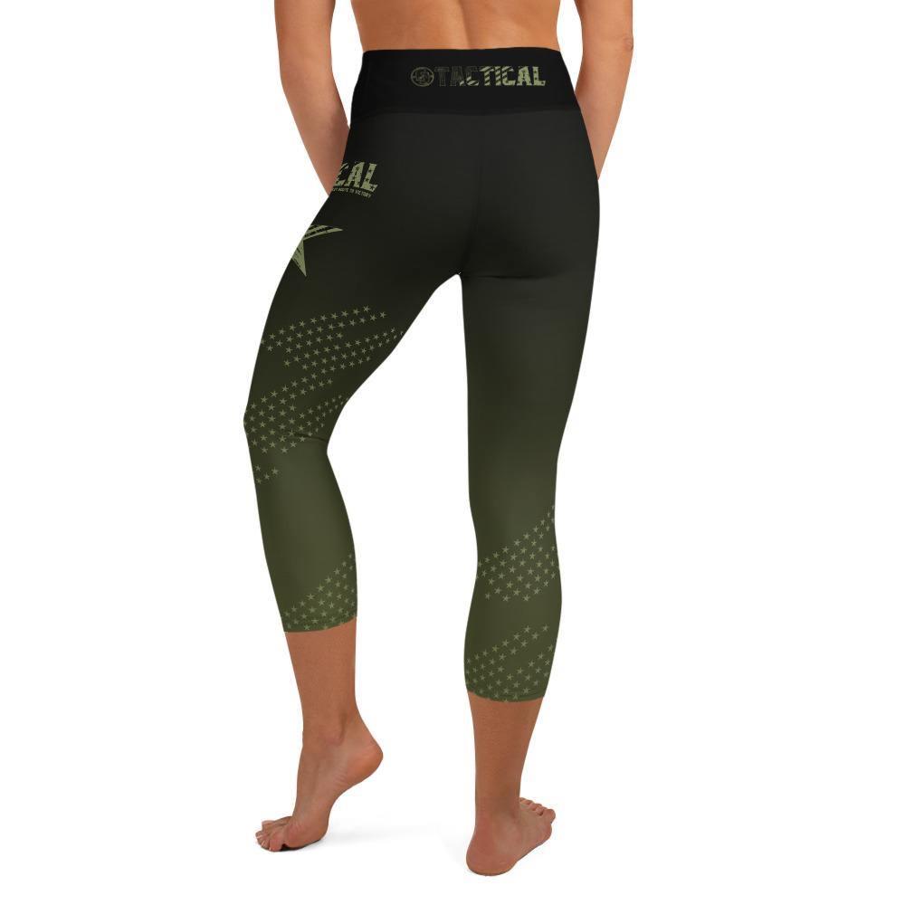Fire Fit Designs Tactical Capri Pants for Women Tummy Control Leggings High Waisted Booty Leggings Yoga Capri Leggings