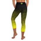 Fire Fit Designs Black & Yellow Capri Leggings for Women Butt Lift