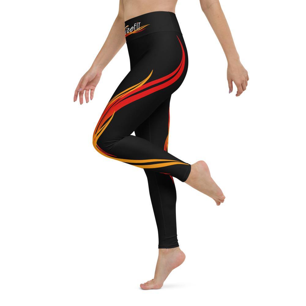 Fire Fit Designs Fire Fit Yoga Pants for Women Yoga Leggings for Women Butt Lift Tummy Control Black Workout Leggings