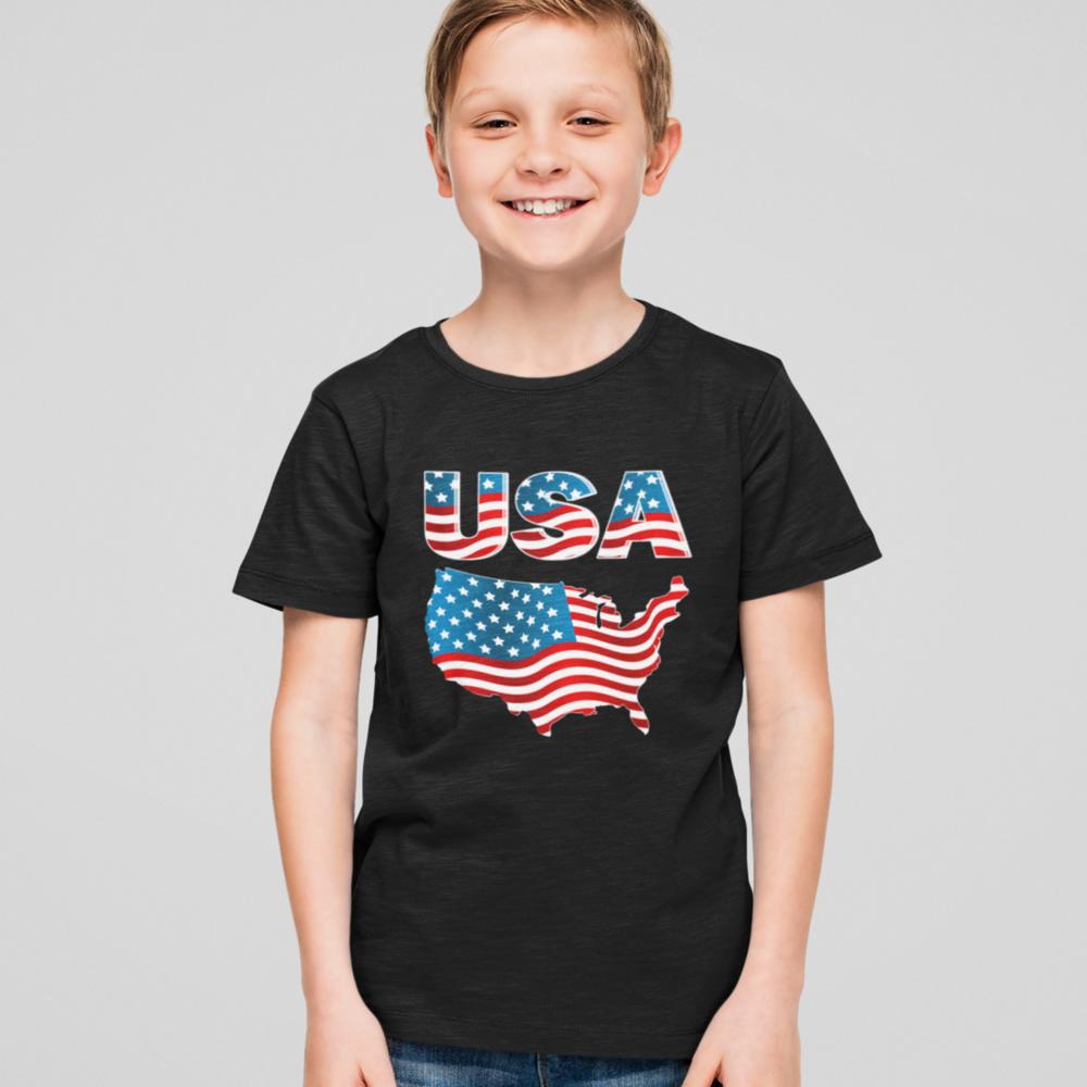 Fire Fit Designs 4th of July Shirts for Boys USA Shirt American Flag Shirt for Kids Patriotic Shirts for Boys - 4th of July Tee Shirt