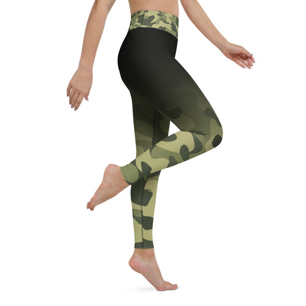 Fire Fit Designs Camo Yoga Pants for Women Tummy Control Leggings High Waisted Booty Leggings Butt Lifting Yoga Leggings
