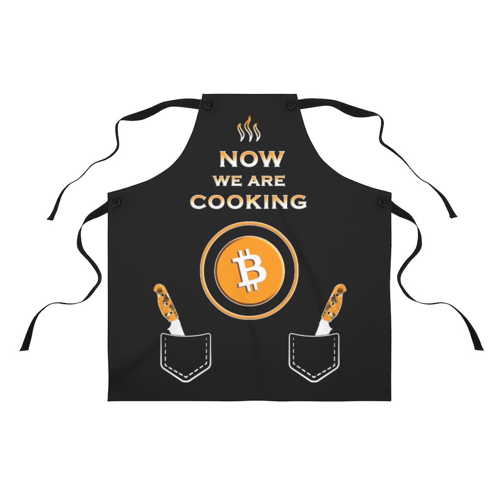 Fire Fit Designs Bitcoin Apron for Women Cryptocurrency Apron Kitchen Aprons for Women Chef Apron Funny Crypto Bitcoin Gifts