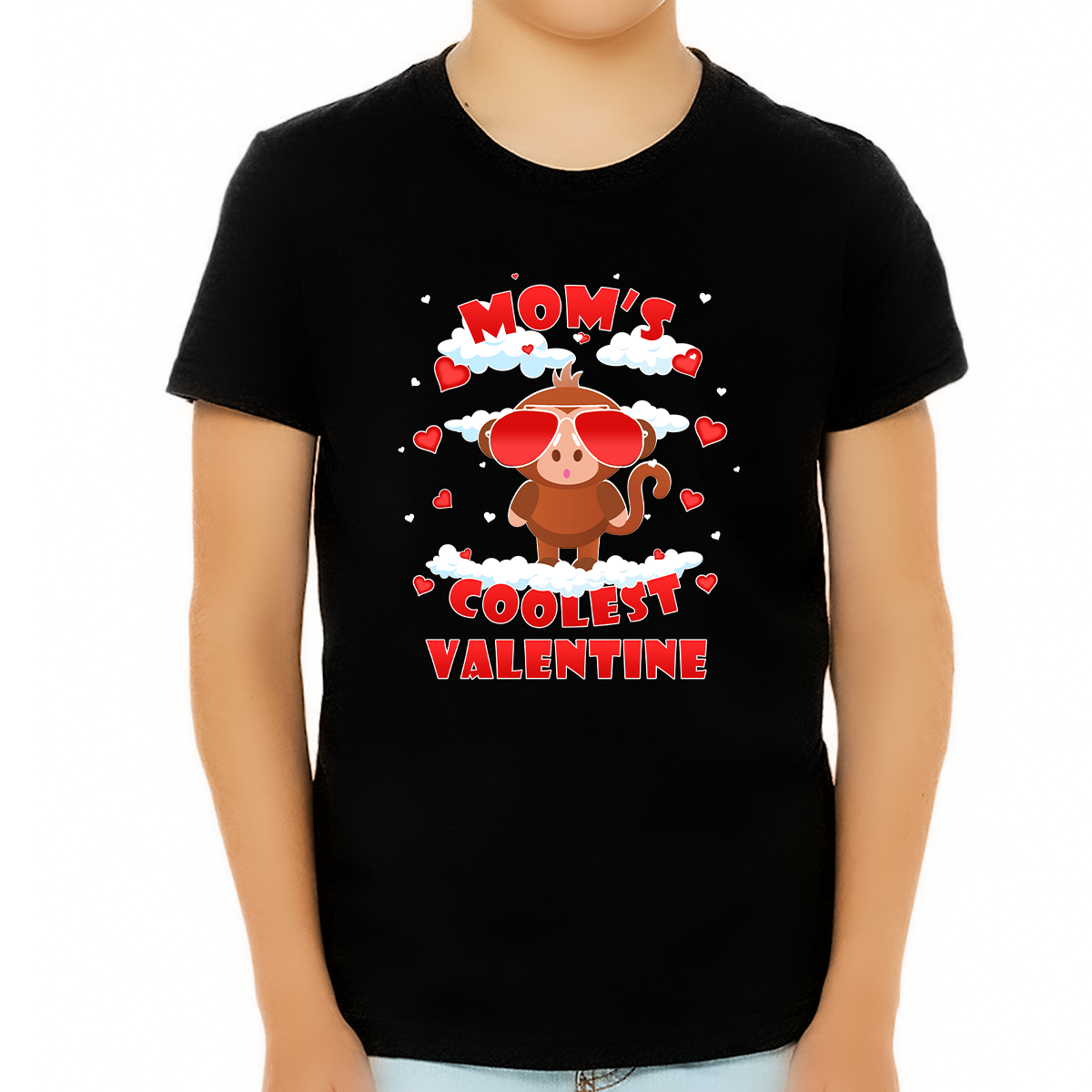Fire Fit Designs Boys Valentines Day Shirts Valentine's Day Hearts Love Kids Shirt Cool Valentines Day Gifts for Kids