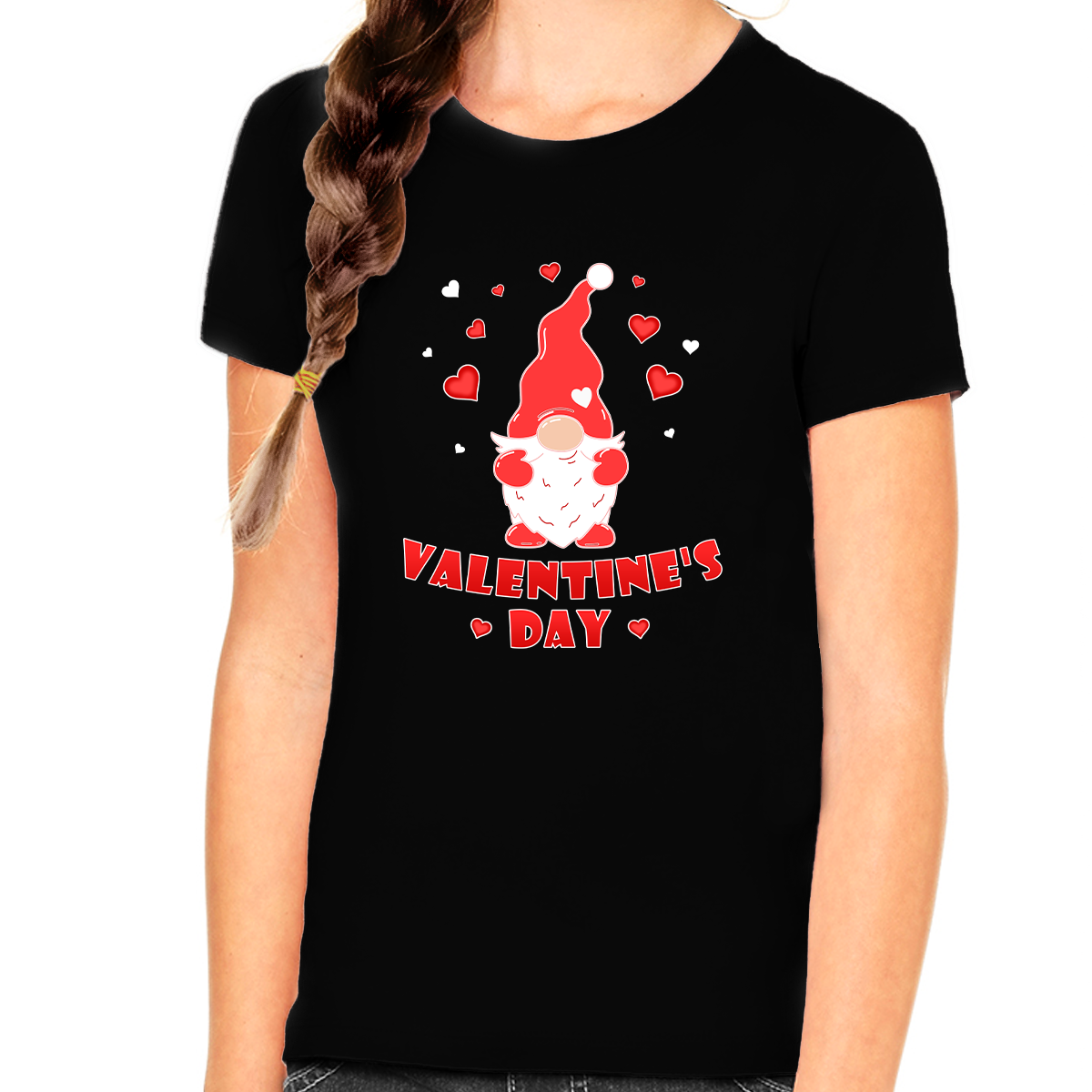 Fire Fit Designs Girls Valentines Day Shirt Gnome Valentine Shirt Cute Valentine Shirt Valentines Day Gifts for Kids