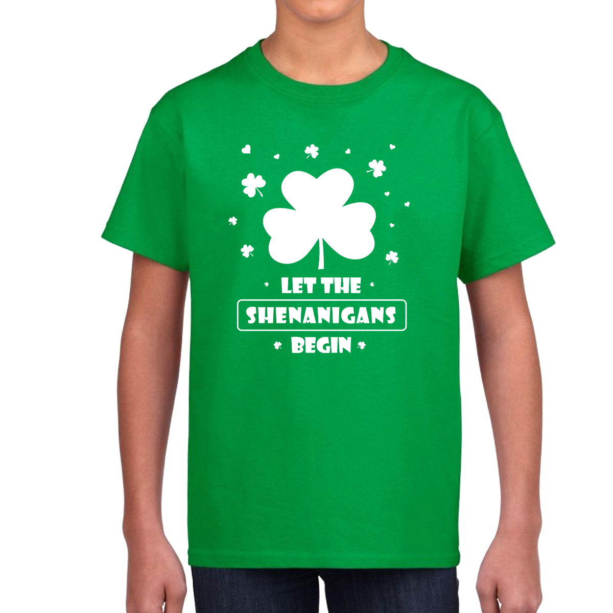 Fire Fit Designs St Patricks Day Shirt Boys Irish Lucky Clover Shamrock St Patricks Day Shirt for Boys Shenanigans Shirt