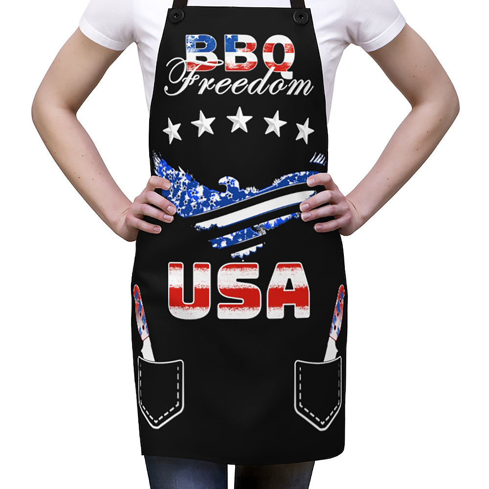 Fire Fit Designs 4th of July BBQ Aprons for Women & Men Patriotic Grilling Gifts for Men American BBQ Apron USA Chef Apron