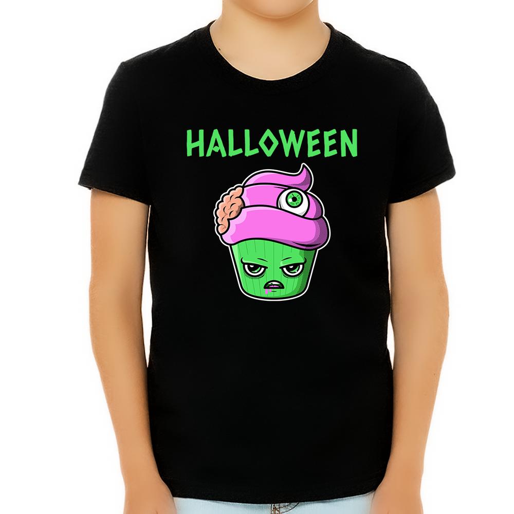 Fire Fit Designs Mad Cupcake Boys Halloween Shirt for Boys Spooky Food Halloween Shirts for Boys Halloween Shirt for Kids