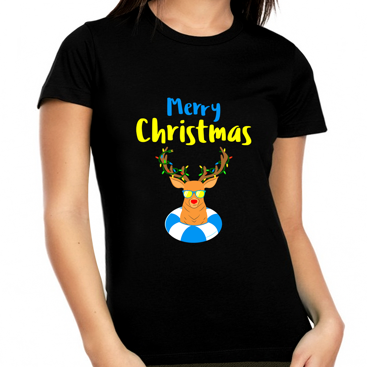 Plus size sales women's christmas shirts