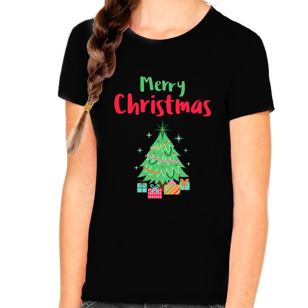 Fire Fit Designs Cute Girls Christmas Pajamas Christmas T Shirt Kids Christmas Pajamas for Girls Funny Christmas T-Shirt