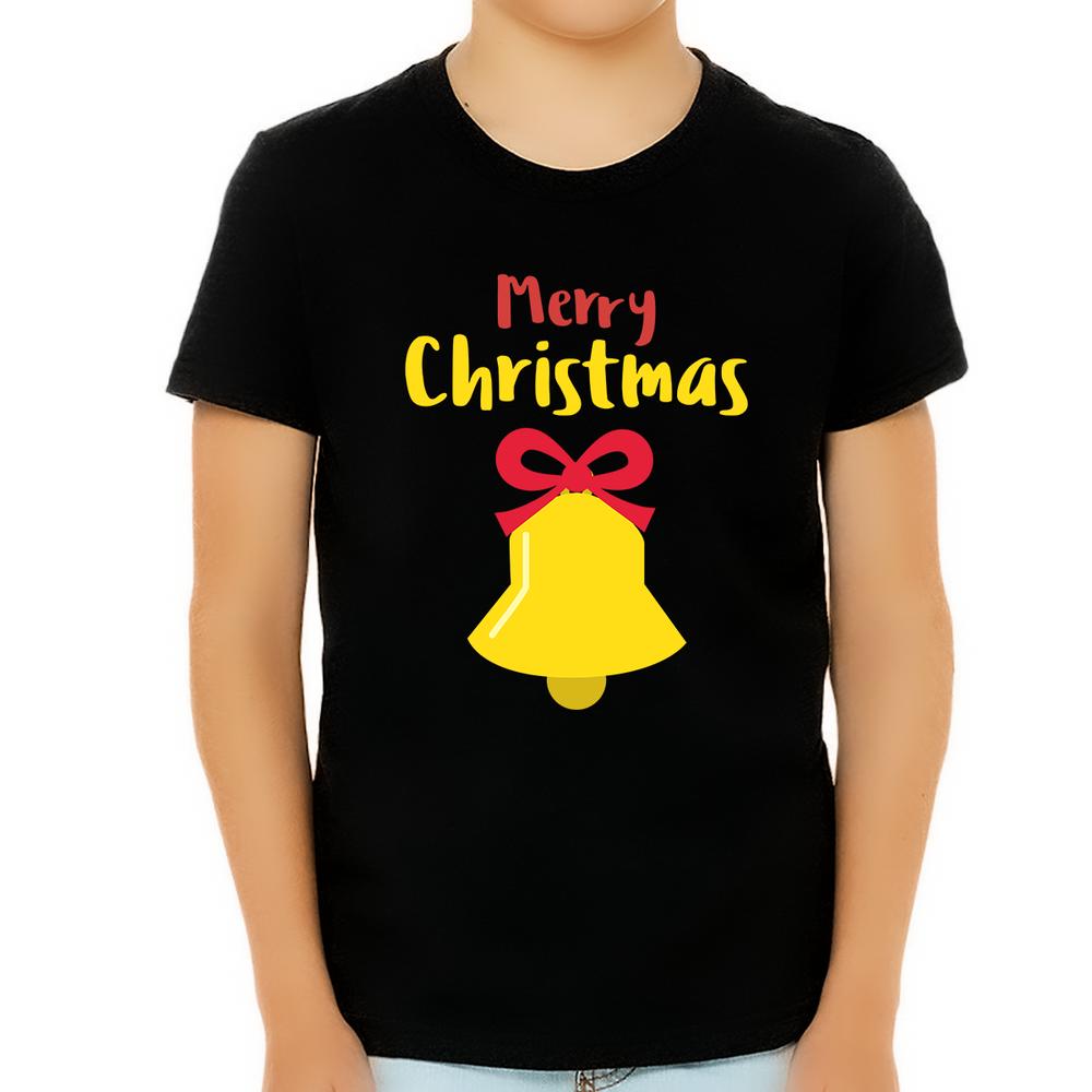 Fire Fit Designs Boys Jingle Bell Kids Christmas Shirt Funny Christmas Pajamas for Boys Cute Christmas Clothes for Boys