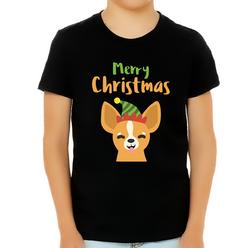 Fire Fit Designs Funny Chihuahua Kids Christmas Pajamas Boys Christmas T-Shirt Cute Christmas PJs Kids Christmas Shirt