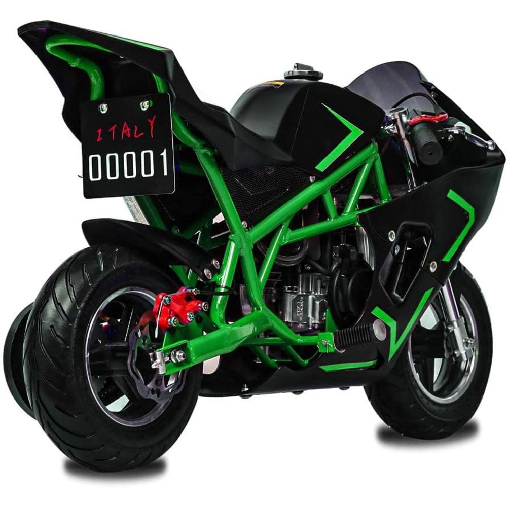 GoBowen 40CC 4-Stroke Kids Gas Pocket Bike Mini Motorcycle Green/Black
