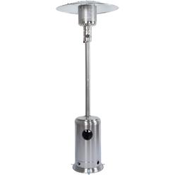 HEXAGO 47,000 BTU Commercial Stainless Outdoor Patio Heater, Adjustable Output LPG Heater with Wheels, ETL Listed