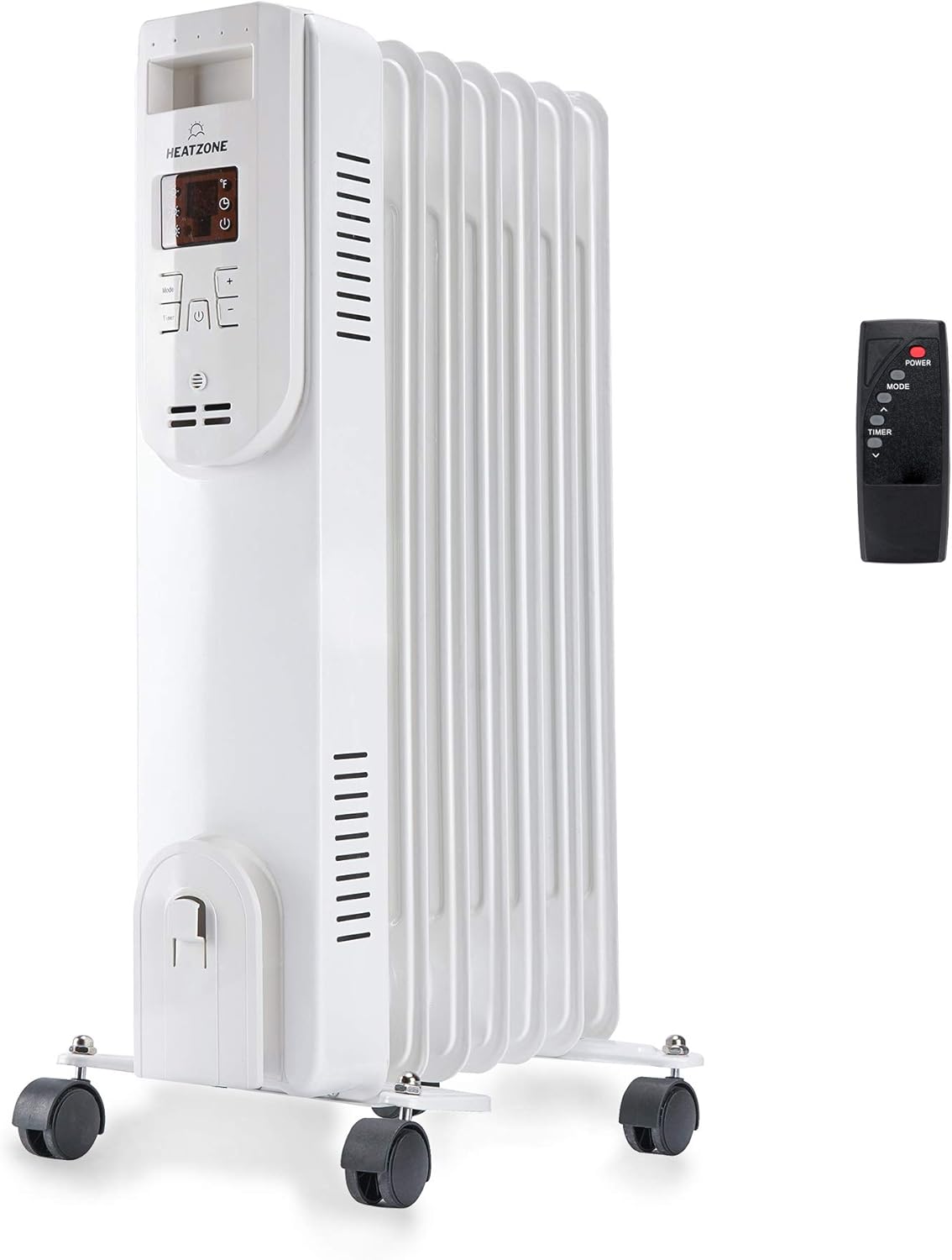 HEATZONE 1500W Remote Control Electric OilFilled Portable Space Heater