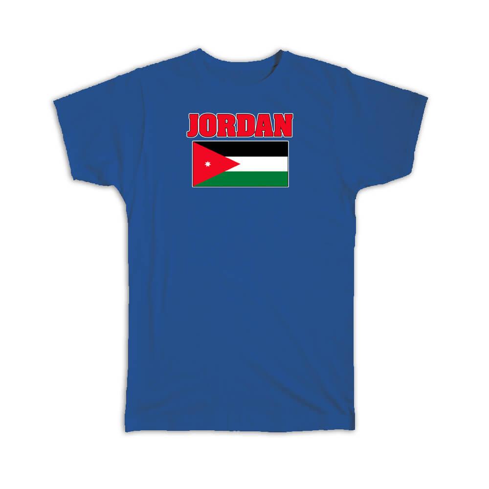 xpgifts Jordan Gift TShirt Flag Chest Jordanian Country Expat