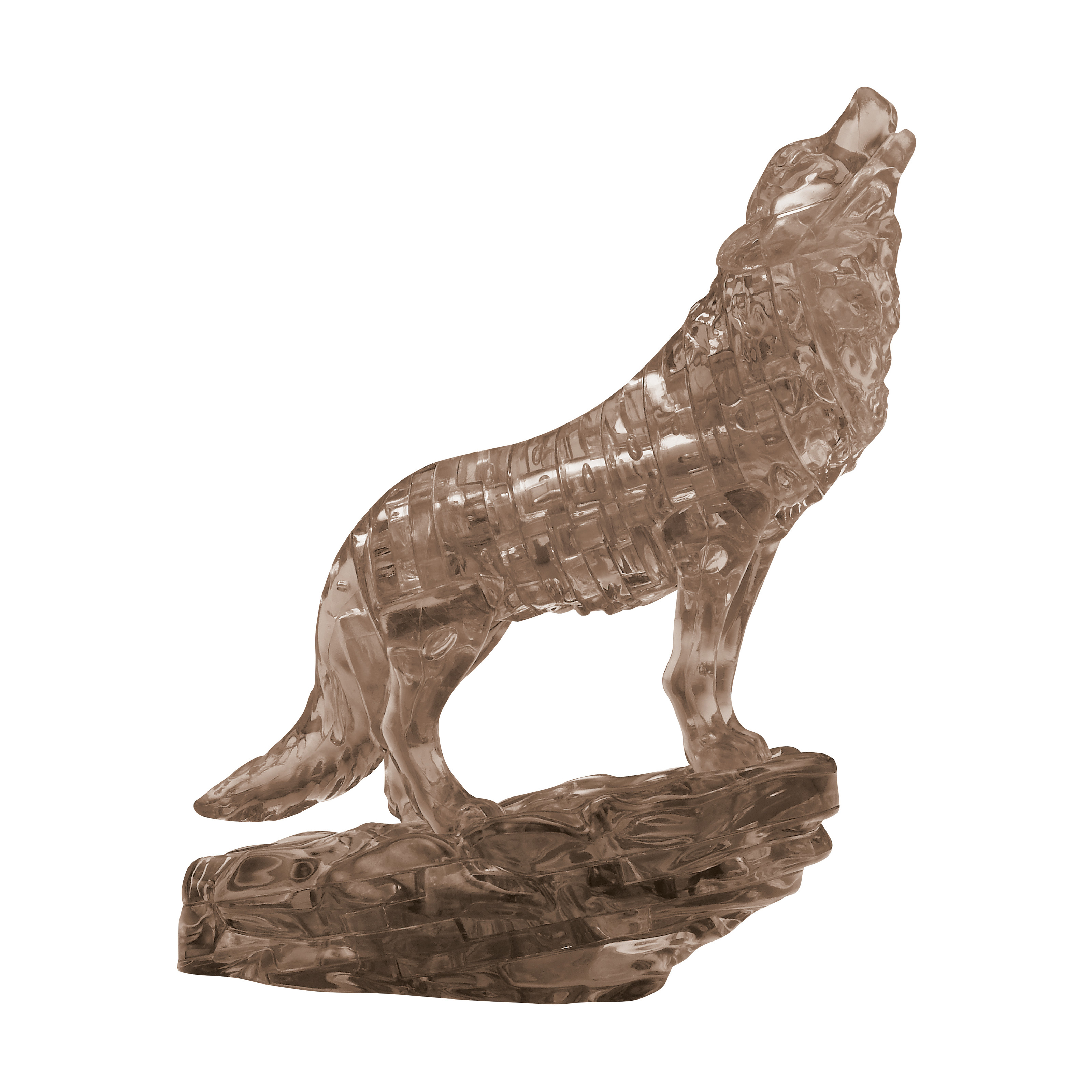 Bepuzzled 3D Crystal Puzzle - Wolf (Brown): 38 Pcs