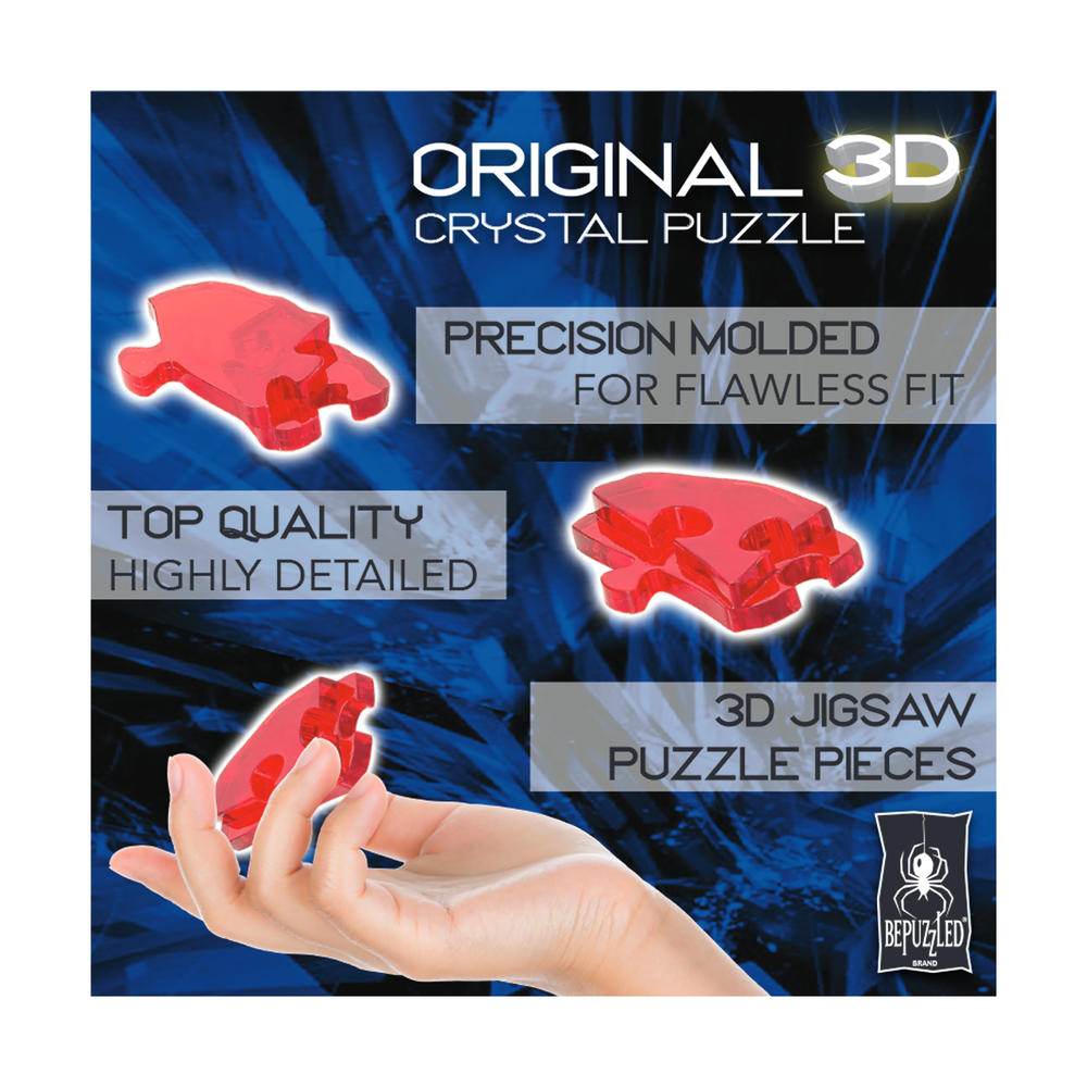 Bepuzzled 3D Crystal Puzzle - Turtles (Pink): 37 Pcs