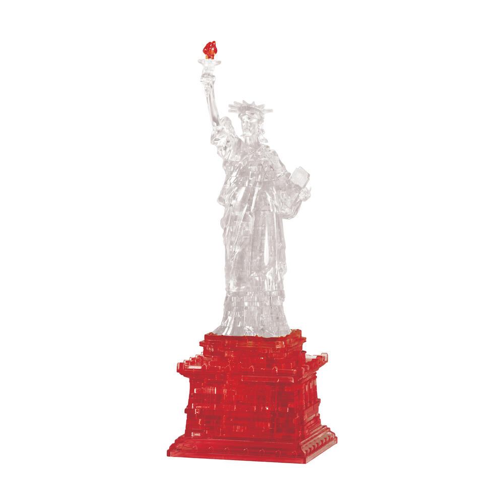 Bepuzzled 3D Crystal Puzzle - Statue of Liberty (Clear/Red): 78 Pcs