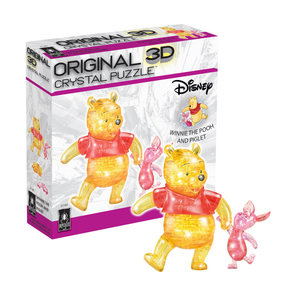 Bepuzzled 3D Crystal Puzzle - Disney Winnie the Pooh and Piglet (Multi-color): 57 Pcs