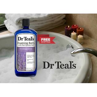 photo Dr Teal's Foaming Bath With Pure Epsom Salt Soothe & Sleep With Lavender 34 Ounces sears