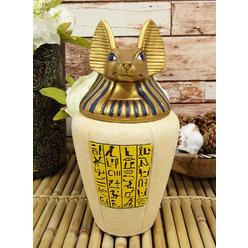 Ebros Gift Ebros Ancient Egyptian God of The Dead Anubis Classical Canopic Jar Statue 10.5" Tall