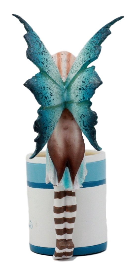 Ebros Gift Amy Brown Teacup Creamy Hot Cocoa Fairy Figurine Whimsical Faerie Figure 6"H