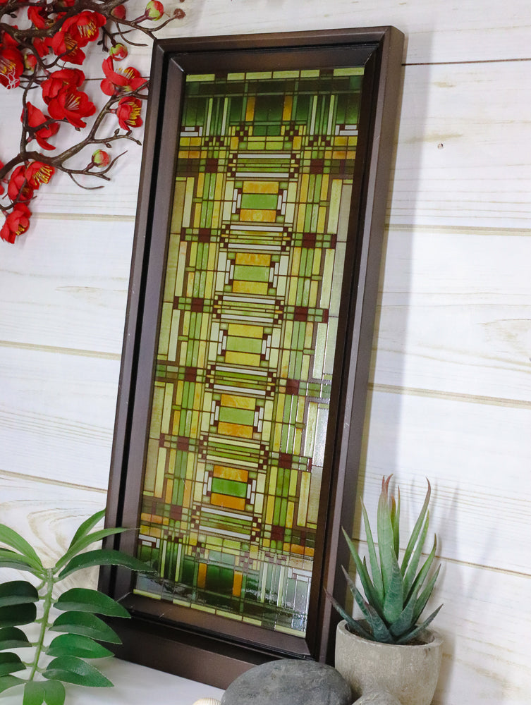Ebros Gift Frank Lloyd Wright Oak Park Studio Skylight Stained Glass Desktop Or Wall Plaque