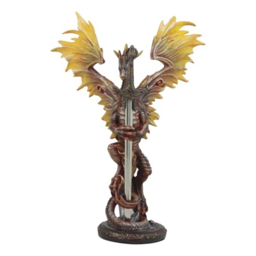 Ebros Gift Ebros Flame Blade Ruth Thompson Dragon Statue with Dragon Letter Opener Blade 11.75" Tall Dragon Blade Series Collection