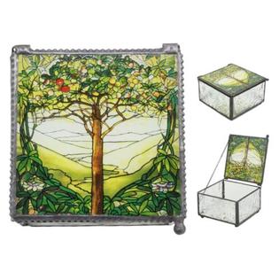 Ebros Gift Y9084 Ebros Louis Comfort Tiffany Northrop Tree of Life Stained  Glass Art Jewelry Box