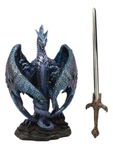 Ebros Gift Ebros Nether Blade Ruth Thompson Dragon Statue with Dragon Letter Opener Blade 9.5" Tall Dragon Blade Series Collection...