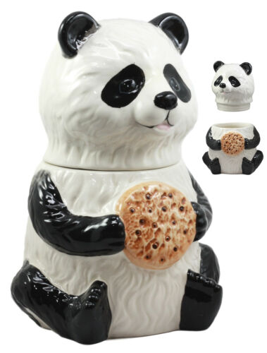 Ebros Gift Ebros The Kung Fu Dragon Warrior Giant Panda Ceramic Cookie Jar 9.5"Tall Collectible Kitchen Hosting Dining Accessory Cute...