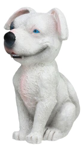 Ebros Gift Sinister Pets Grinning Street White Tramp Dog Figurine Teehee Pets Collectible