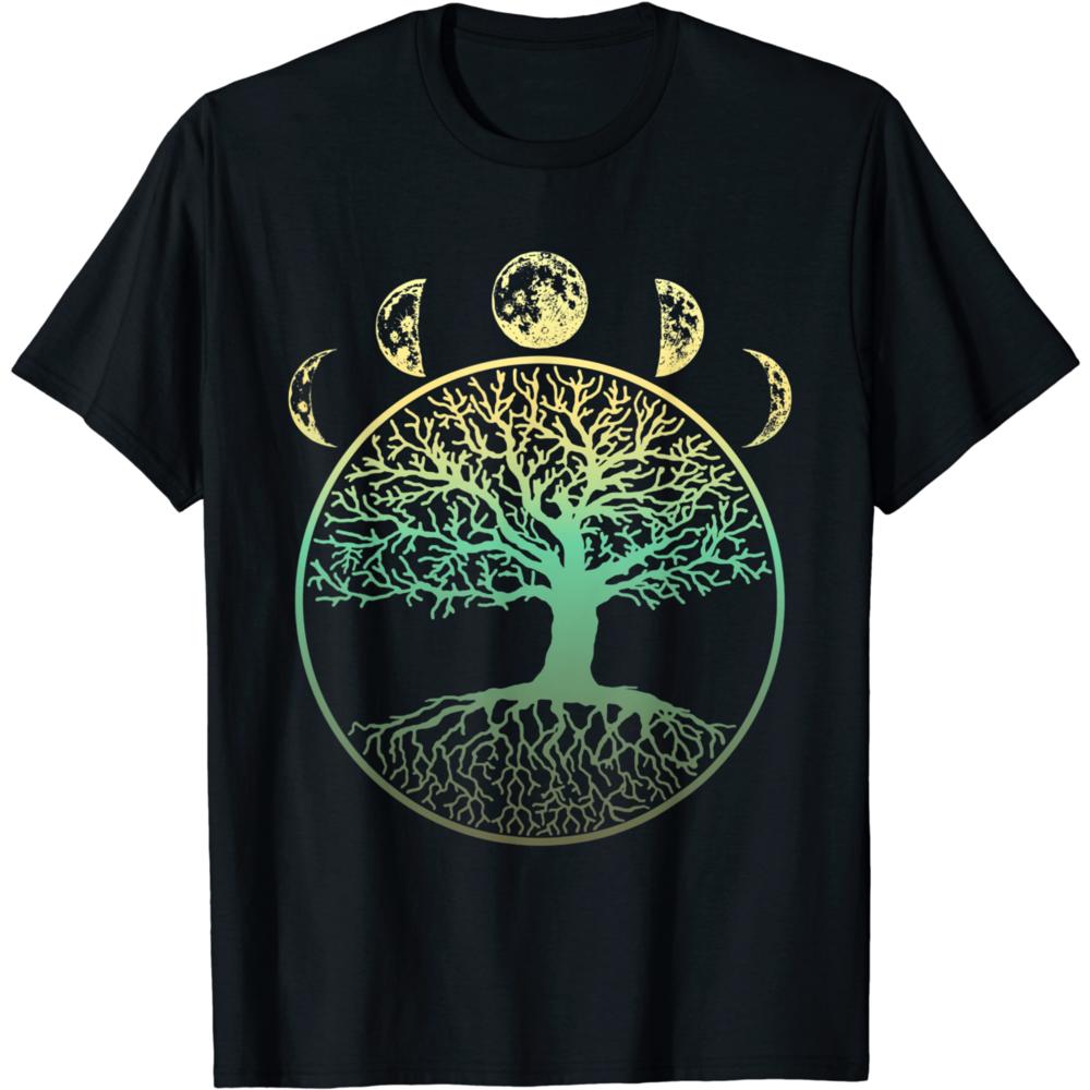Gildan Phases Of The Moon Funny Tree Of Life Cottagecore Gift T-Shirt S-5XL