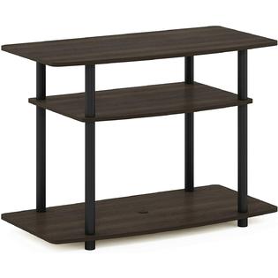 Furinno Turn N Tube No Tools 3 Tier Tv Stands Dark Brown Black