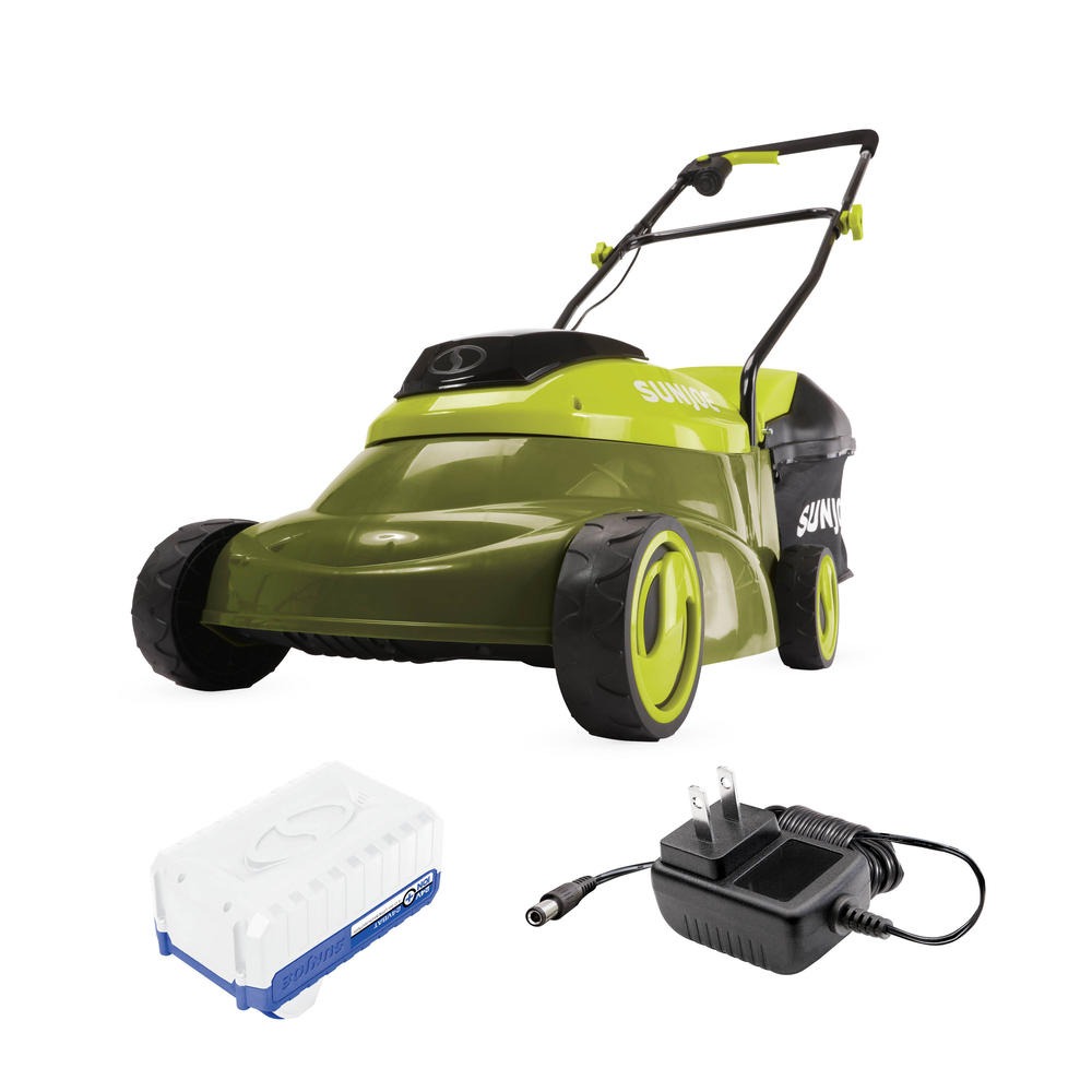 Sun Joe 24-Volt IONMAX Cordless Push Lawnmower Kit | 14-inch | W/ 4.0-Ah Battery and Charger