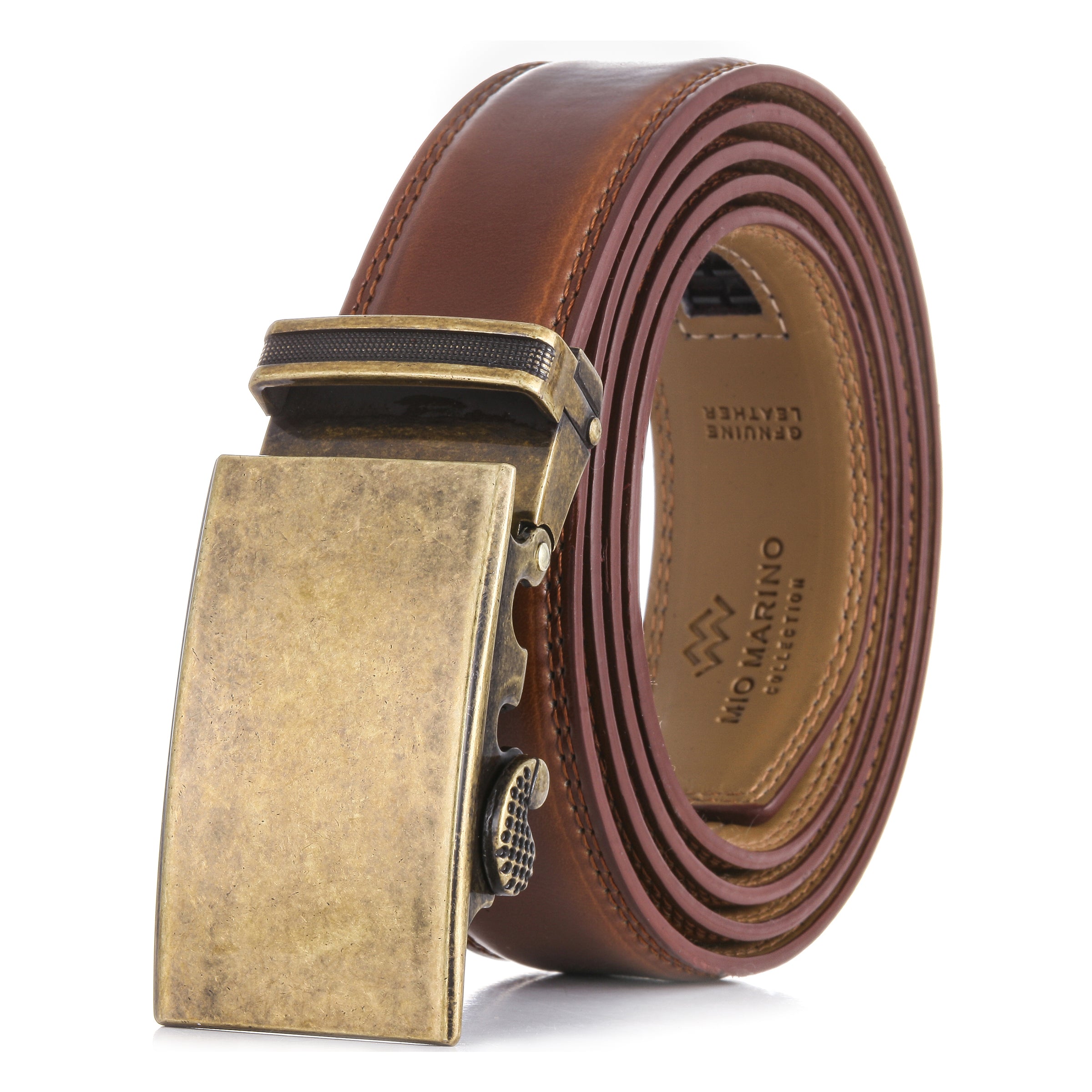 chinese dress ladies Marino's Men Genuine Leather Dress Belt with Single Prong Buckle - Charcoal main image 0