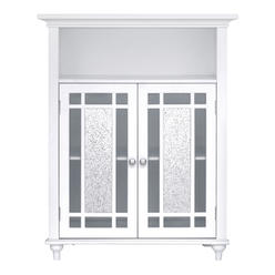 Teamson Home Wooden Bathroom Floor Cabinet Doors Windsor White ELG-529