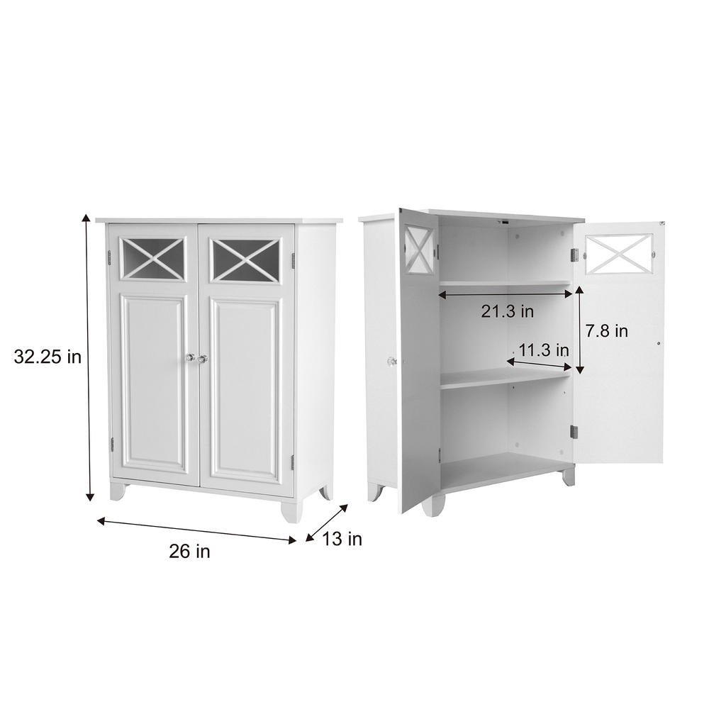 Teamson Home Dawson Two-Door Freestanding Floor Cabinet