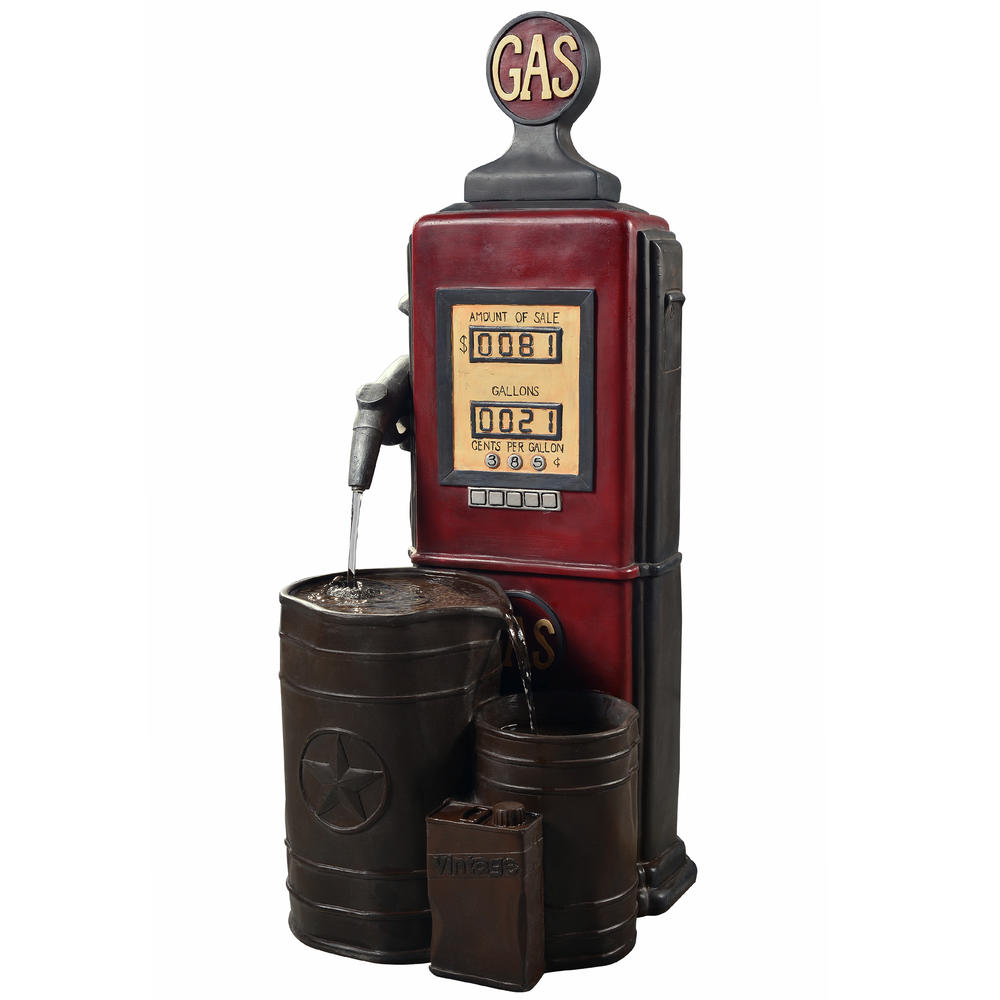 Teamson Home 42.01" Vintage Gas Pump Water Fountain