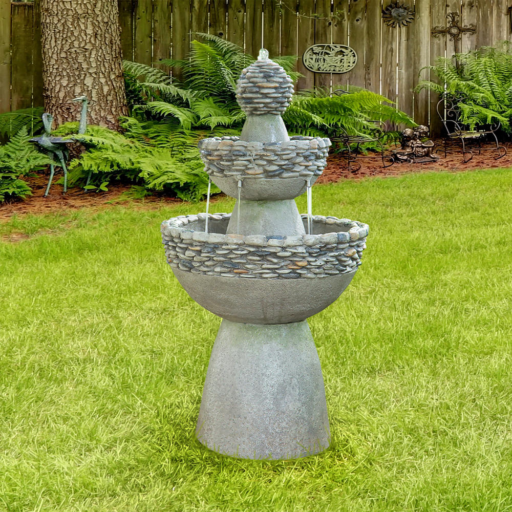 Teamson Home 36.5" 3-Tier Pedestal Water Fountain