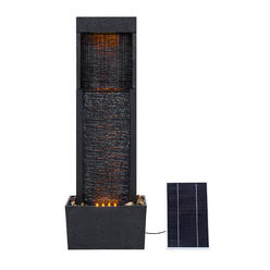 Teamson Home Athena 38 inch Outdoor Solar Fountain with LED Lights
