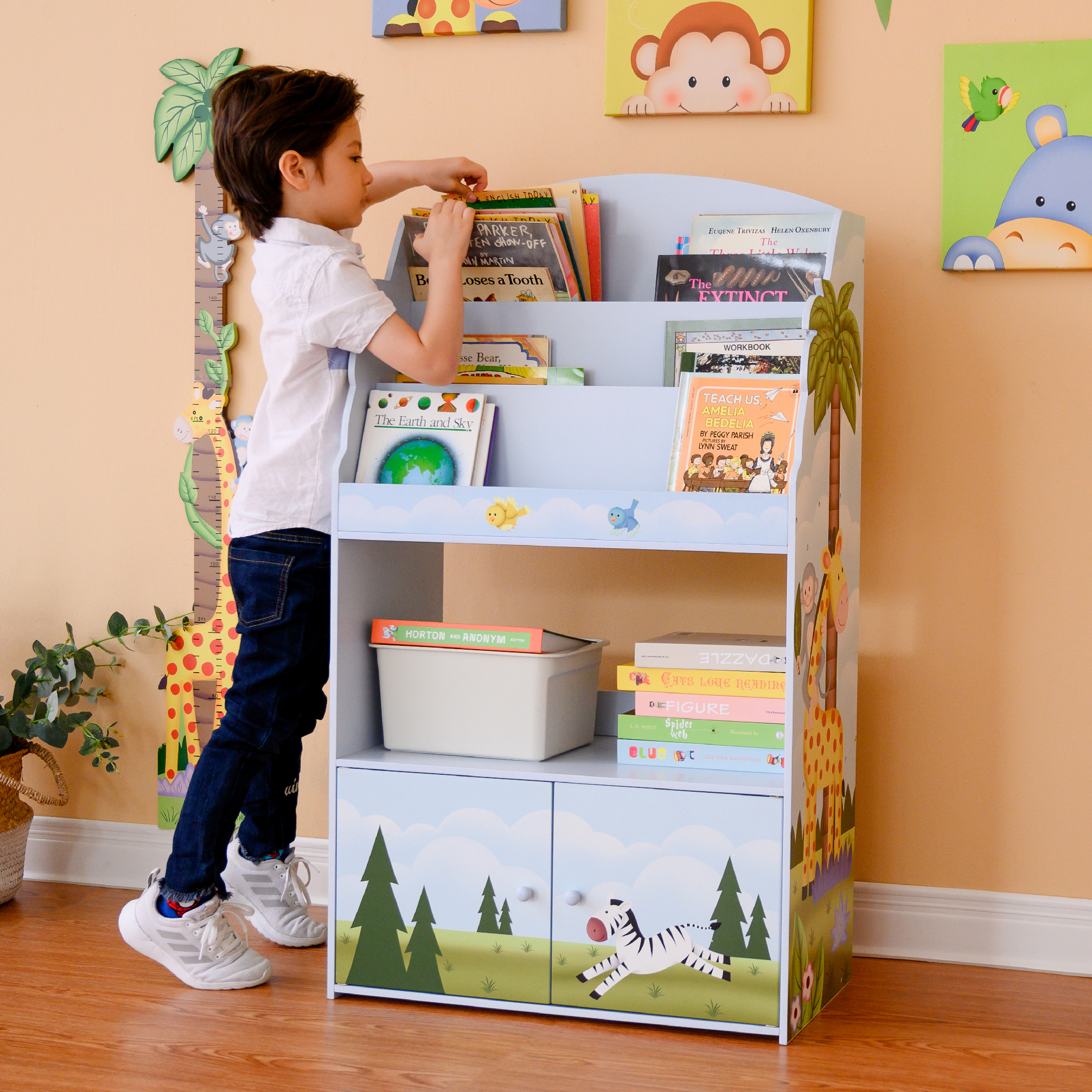 Fantasy Fields Sunny Safari Kids Book Display & Storage Shelf