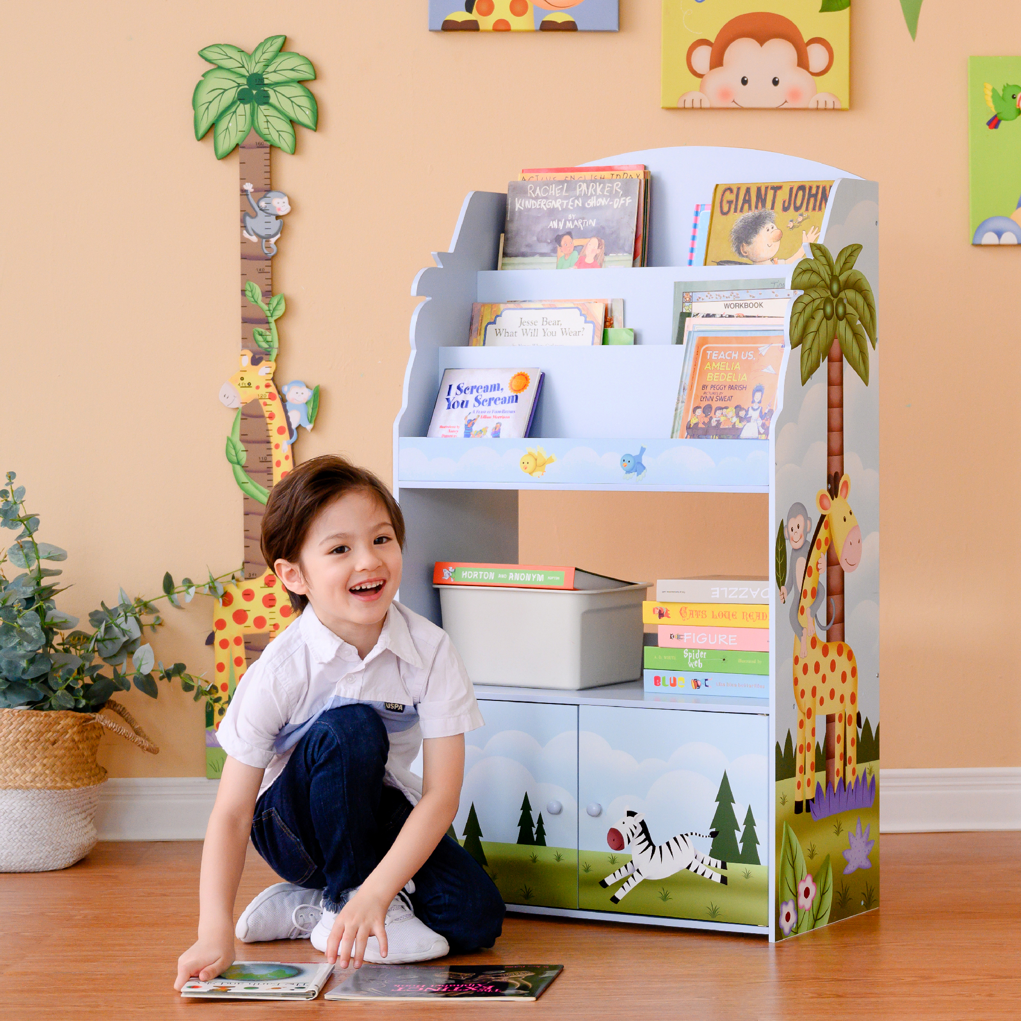 Fantasy Fields Sunny Safari Kids Book Display & Storage Shelf
