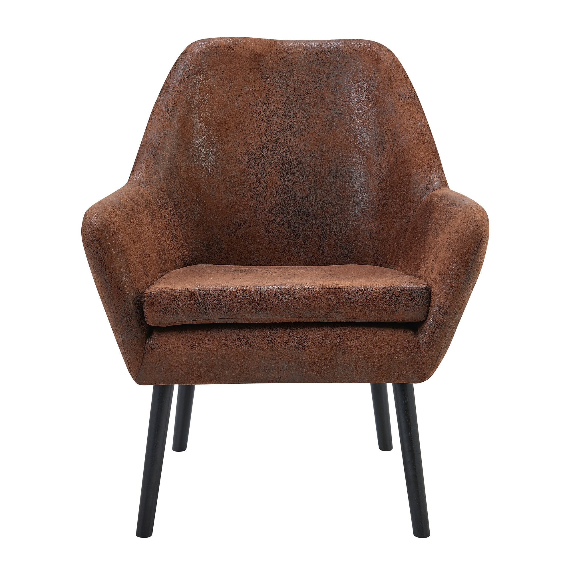 Teamson Home Divano Armchair with Aged Fabric, Brown