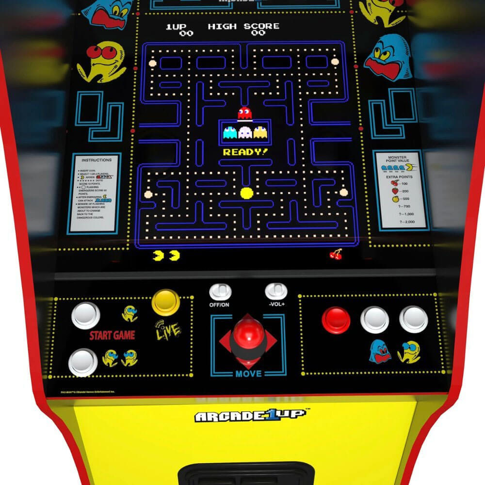 Arcade1up AR1PACLEGDEL Bandai Namco Pac-Man Deluxe Arcade Cabinet