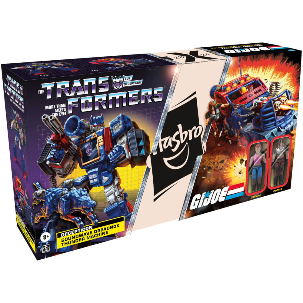 Hasbro F7138 Transformers Collaborative G.I. Joe x Transformers Soundwave Dreadnok Thunder Machine, Zartan & Zarana