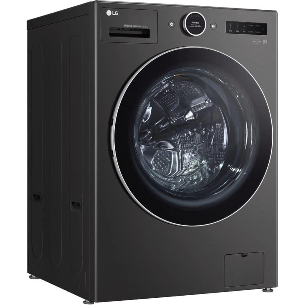 LG WM6998HBA 5 Cu. Ft. Black Steel Front Load All-In-One Washer/Dryer Combo