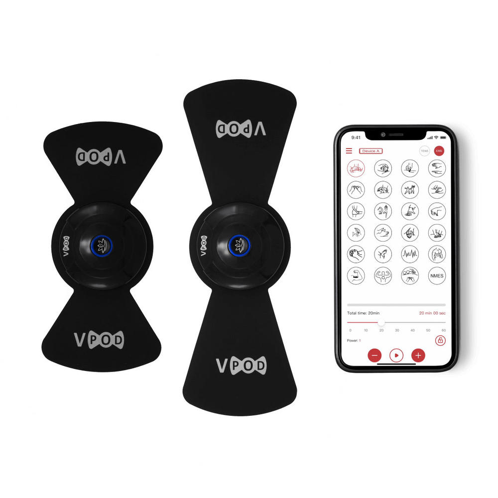 Massage Therapy Concepts VPOD Deluxe - Wireless TENS, EMS & NMES Unit | 24 Functions | 20 intensity levels