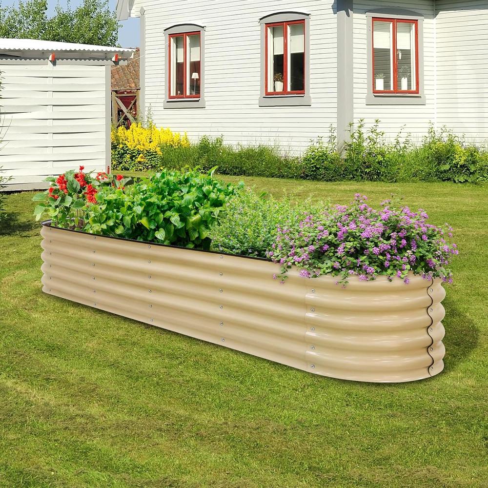 EAGLE PEAK 17’’ Tall Customizable Elevated Raised Garden Bed Kit with Multiple Configurations, Metal Planter Box